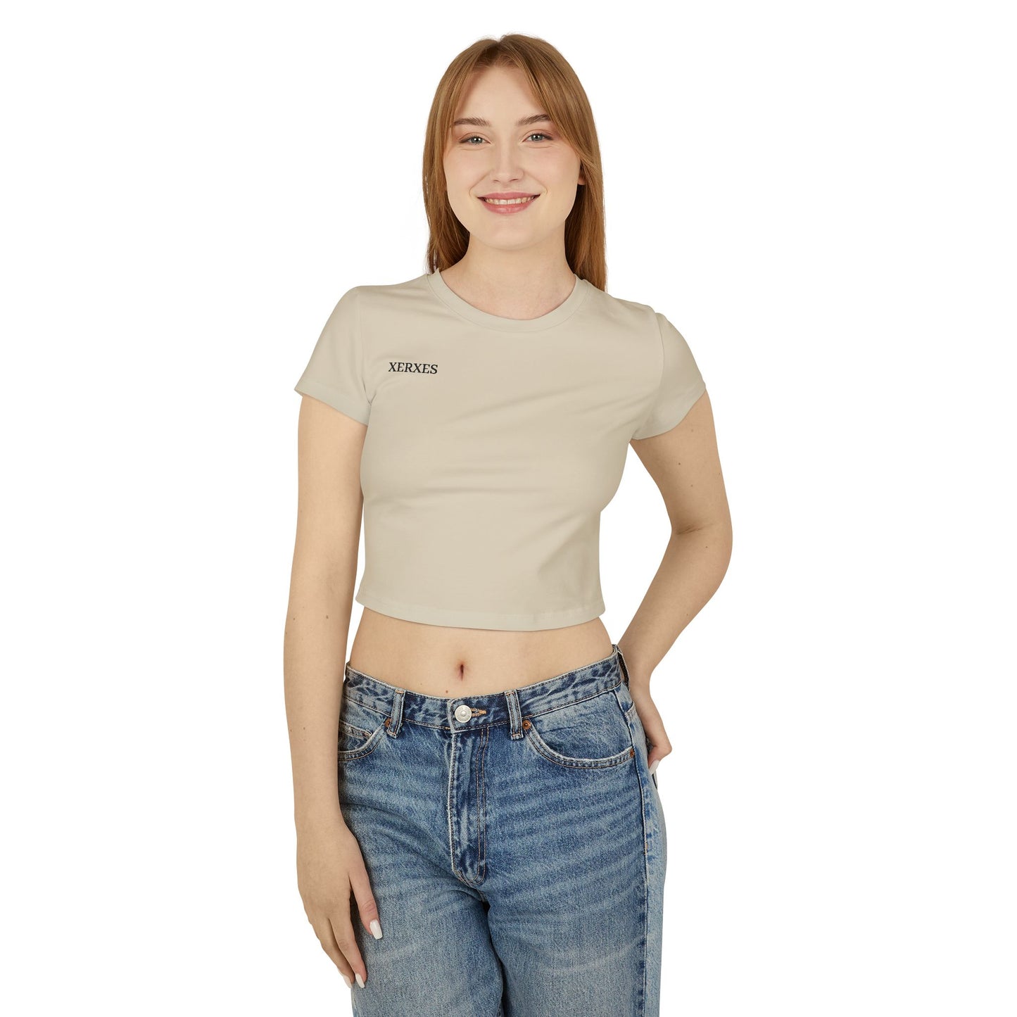 Half Face Graphic Baby Tee