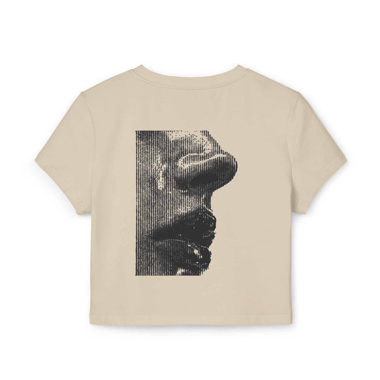 Half Face Graphic Baby Tee