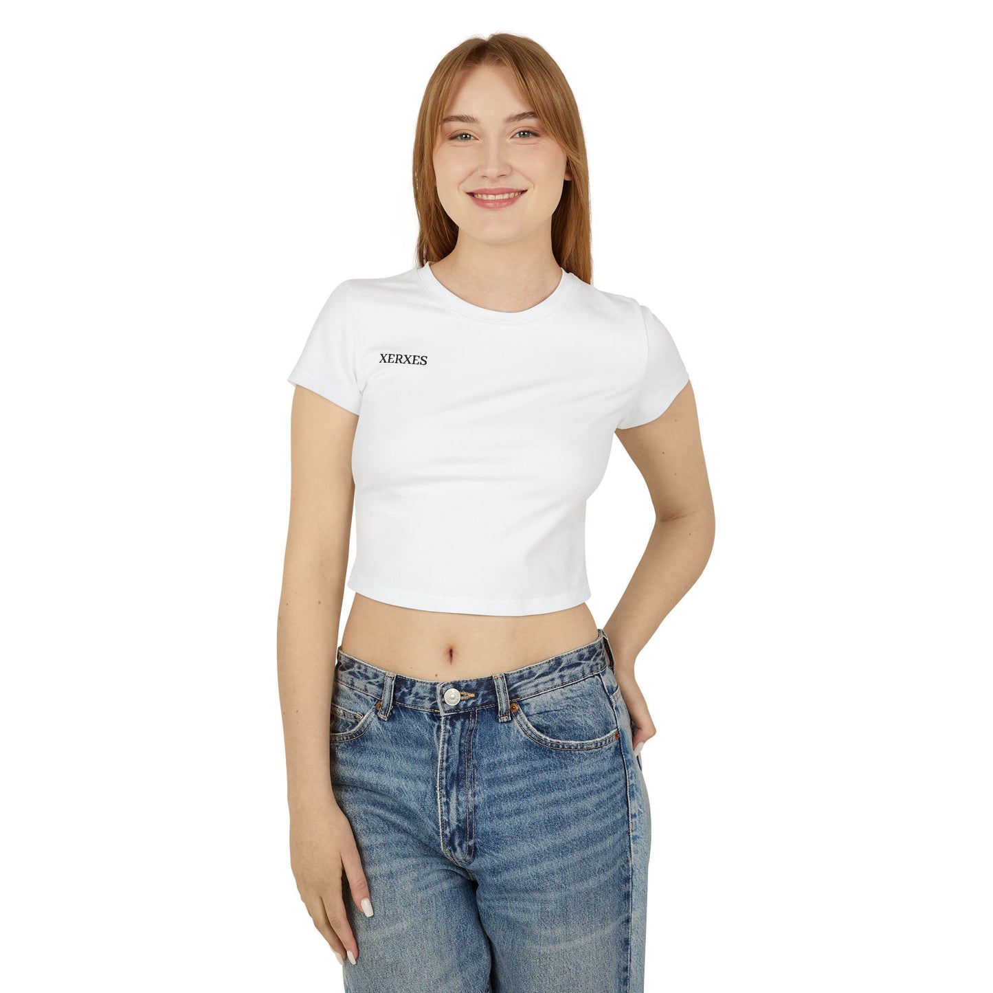 Half Face Graphic Baby Tee