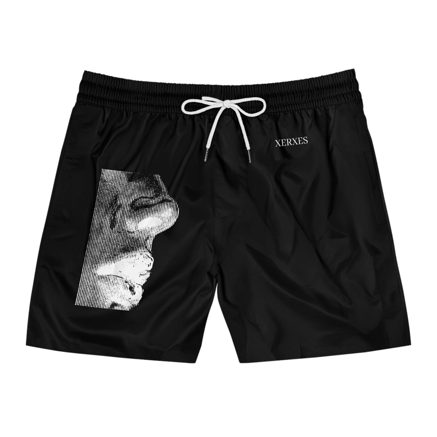 Black Half Face Men's Swimsuit