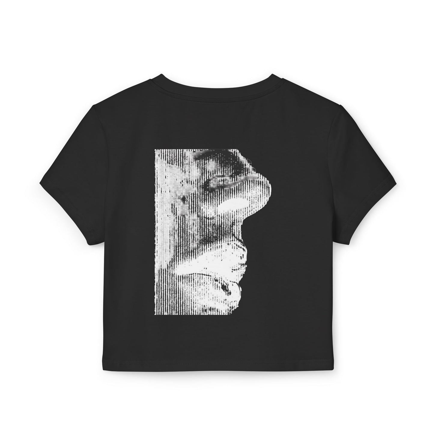Half Face Graphic Baby Tee