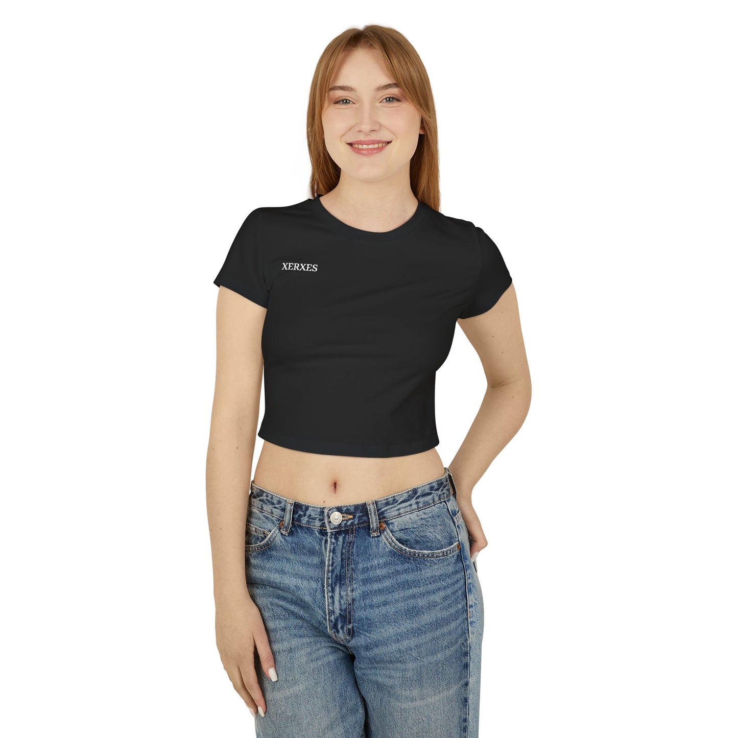 Half Face Graphic Baby Tee