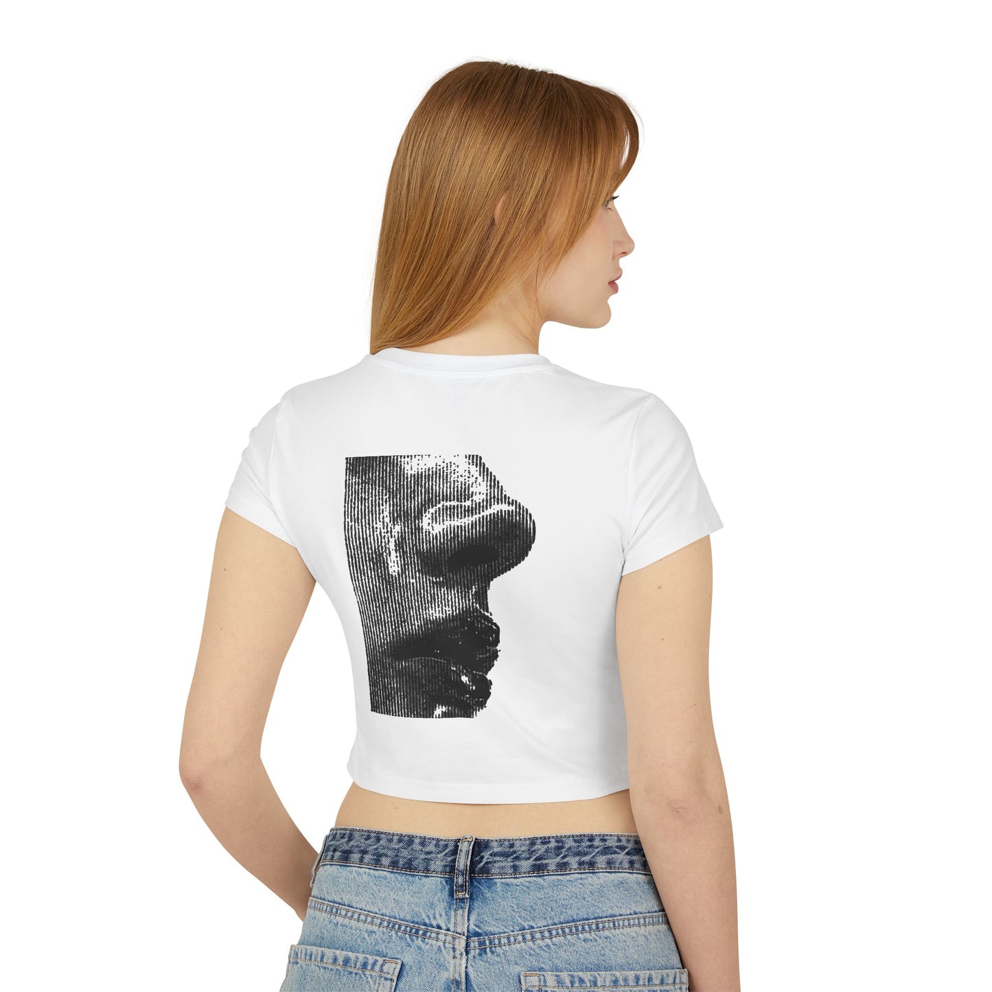 Half Face Graphic Baby Tee