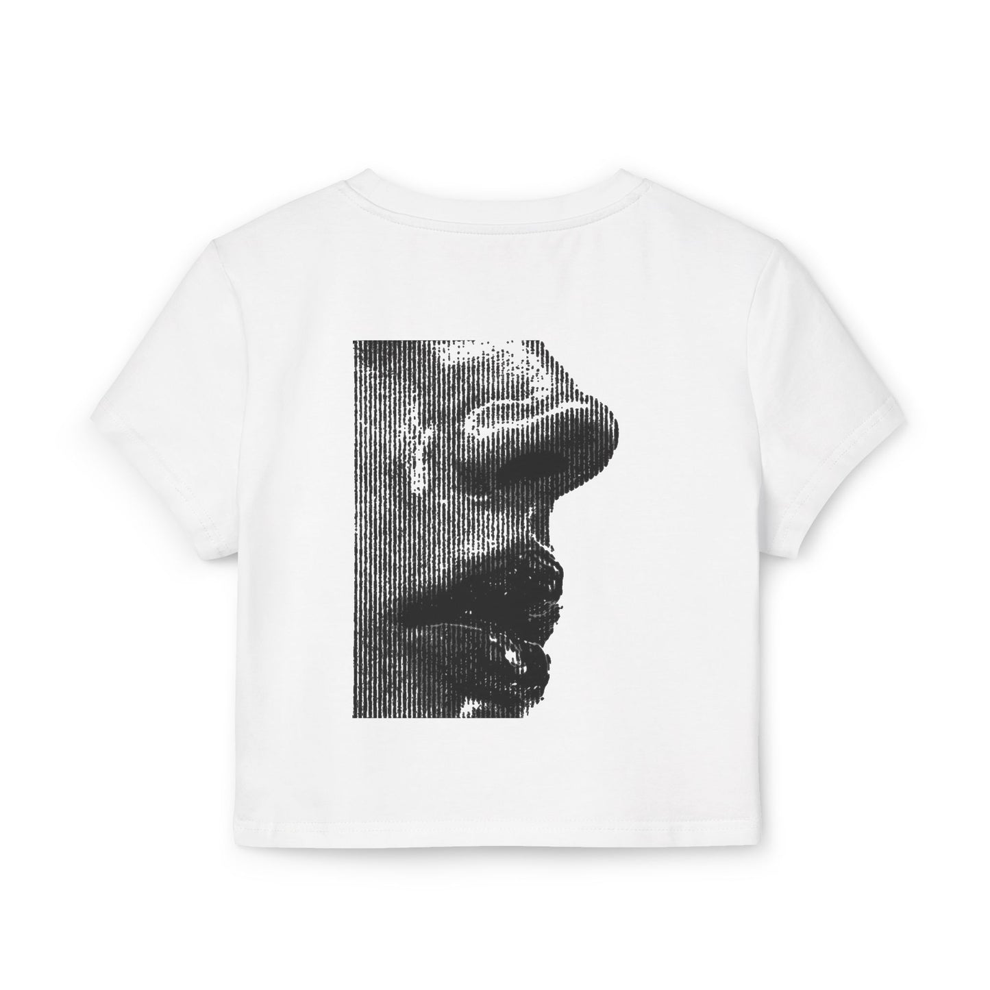 Half Face Graphic Baby Tee