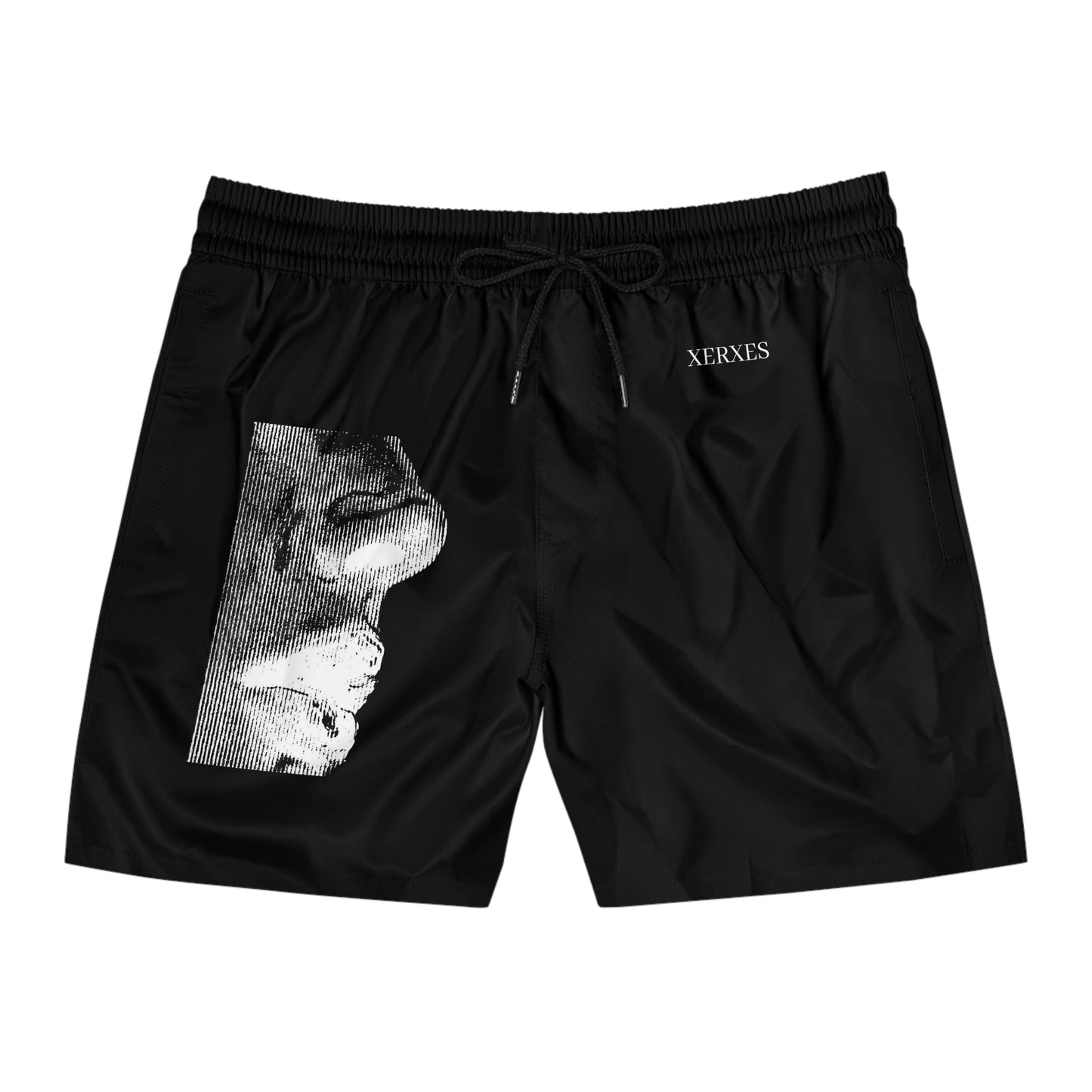 Black Half Face Men's Swimsuit